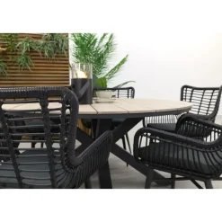 Garden Impressions Edison 148 cm. - ronde tuinset / Jasmine black