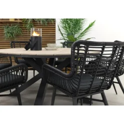 Garden Impressions Edison 148 cm. - ronde tuinset / Jasmine black