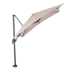 Garden Impressions Hawaii zweefparasol S 250x250 - d. grijs - ecru