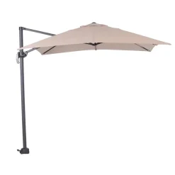 Garden Impressions Hawaii zweefparasol S 250x250 - d. grijs - ecru