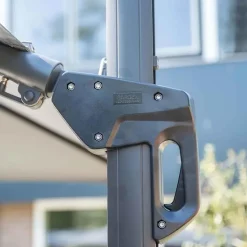 Garden Impressions Hawaii zweefparasol 3x3m taupe met voet en hoes