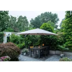 Garden Impressions Hawaii zweefparasol Lumen LED 300x300 cm - zand