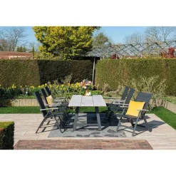 Garden Impressions Leuven tuintafel 220 x 100 cm - donker grijs