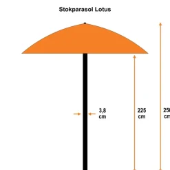Garden Impressions Lotus parasol Ø300 cm - koper