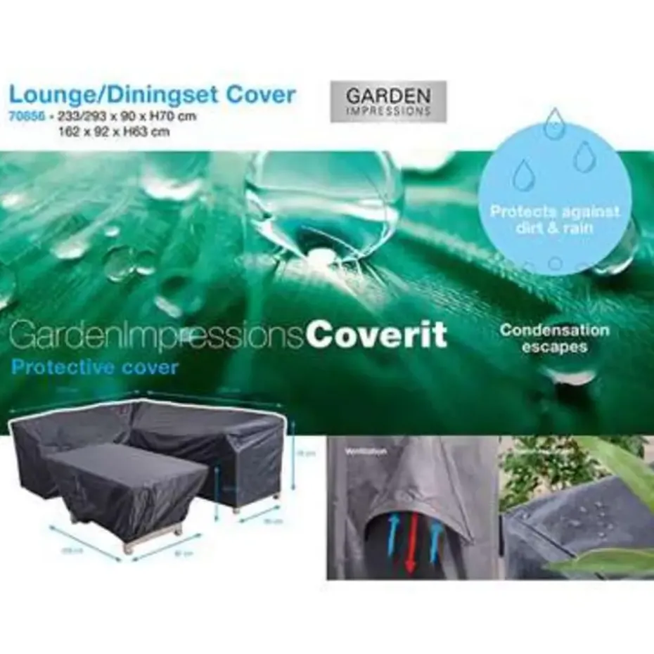 Garden Impressions Lounge dining hoes 233/293x90xH70 en 162x92xH63 cm