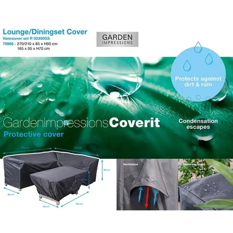 Garden Impressions Lounge dining hoes R 270x210xH85/90 en 165x95xH70