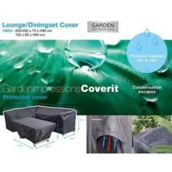 Garden Impressions Lounge dining hoes 205/255x73xH80 en 152x82xH65 cm