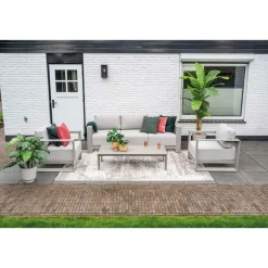 Garden Impressions Malakka loungeset 3-delig taupe