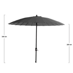 Garden Impressions Parasol Manilla 250 cm - donker grijs