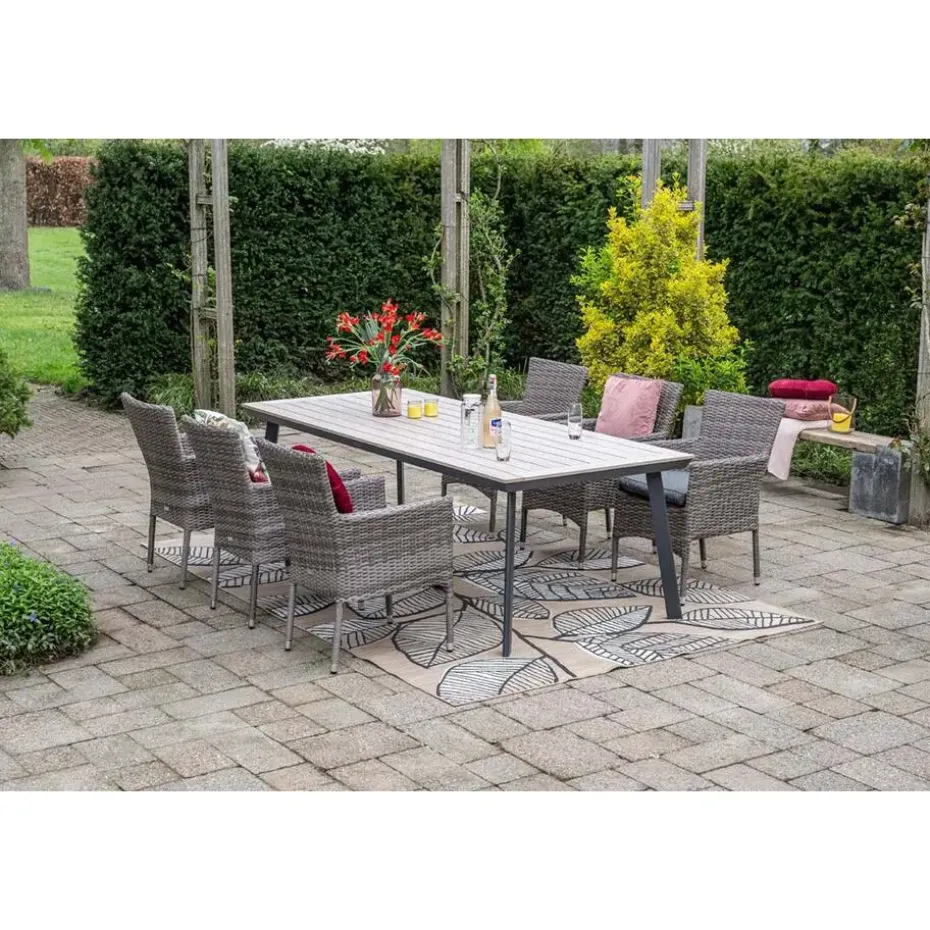 Garden Impressions Penedo tuintafel 230x100 cm - light teak vironwood