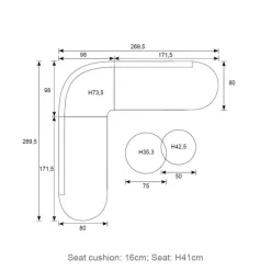 Garden Impressions Queenstown loungeset 3-delig - taupe