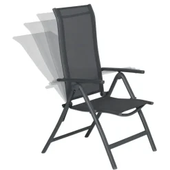 Garden Impressions Santos verstelbare tuinstoel - donker grijs