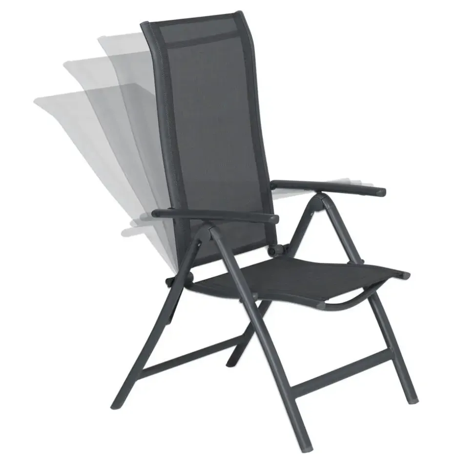 Garden Impressions Santos verstelbare tuinstoel - donker grijs