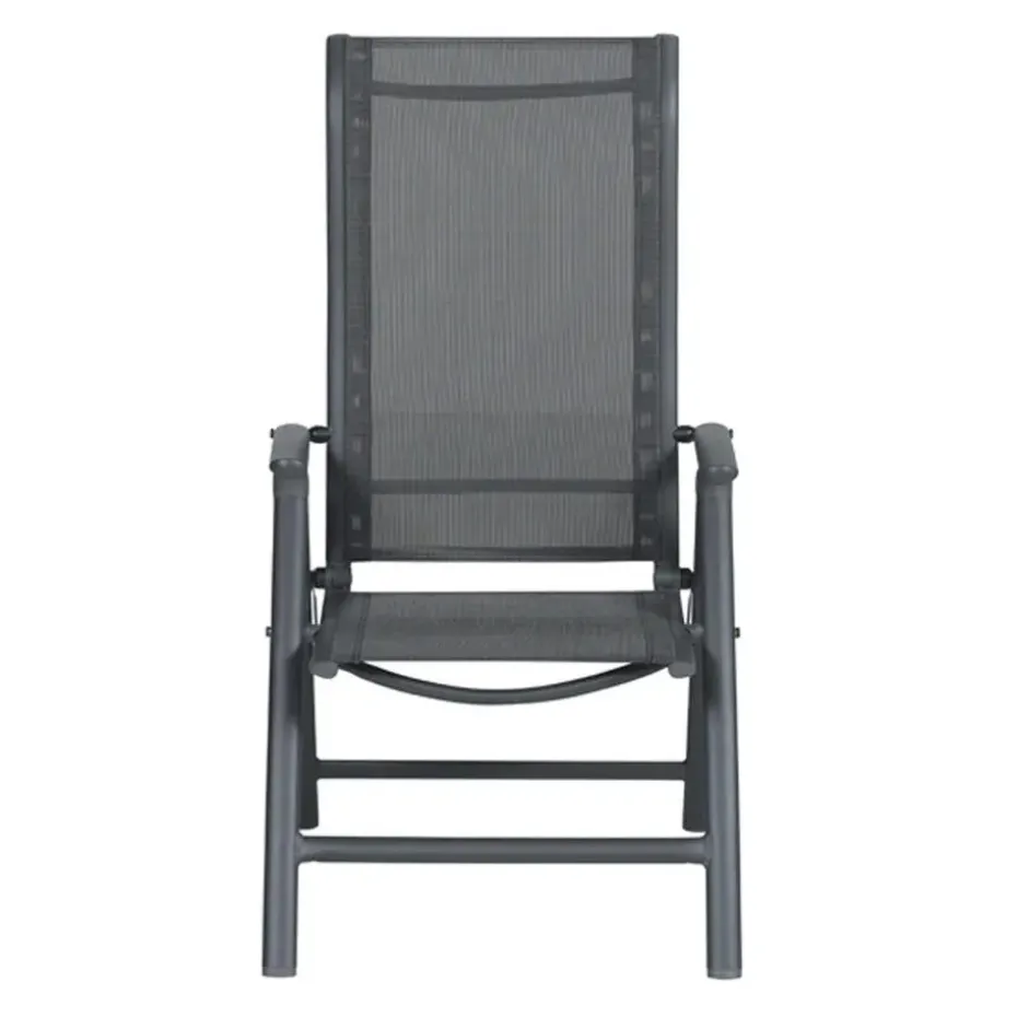 Garden Impressions Santos verstelbare tuinstoel - donker grijs