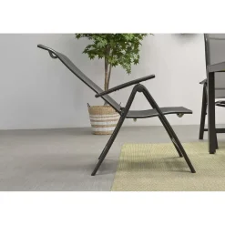 Garden Impressions Santos verstelbare tuinstoel - donker grijs