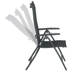 Garden Impressions Santos verstelbare tuinstoel - donker grijs