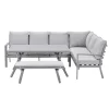 Garden Impressions Senja lounge dining set 4-delig rechts- valley sand