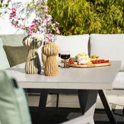 Garden Impressions Senja lounge dining set 4-delig rechts- valley sand