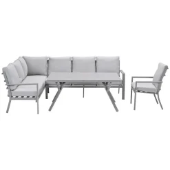 Garden Impressions Senja lounge dining set 4-delig l. - valley sand