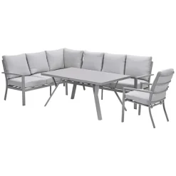 Garden Impressions Senja lounge dining set 4-delig l. - valley sand