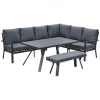 Garden Impressions Senja lounge dining set 4-delig rechts - m. grijs
