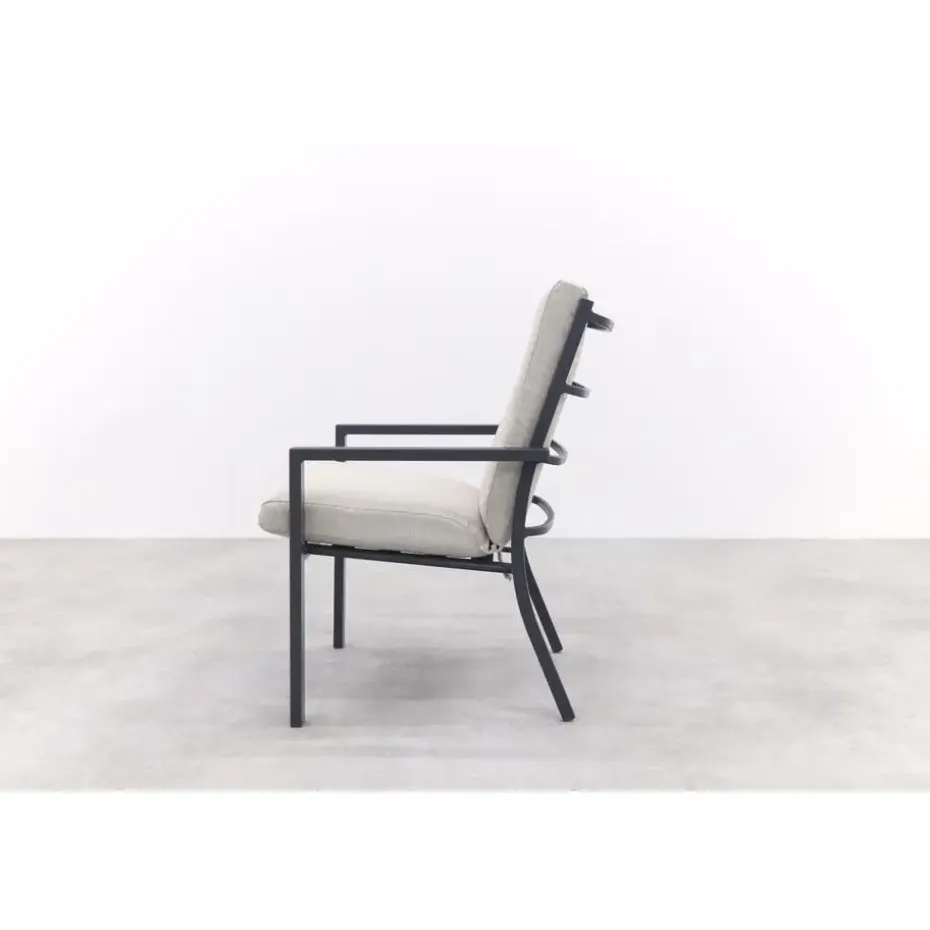 Garden Impressions Sergio dining tuinstoel Carbon black/Dessert