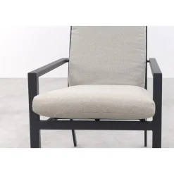 Garden Impressions Sergio dining tuinstoel Carbon black/Dessert