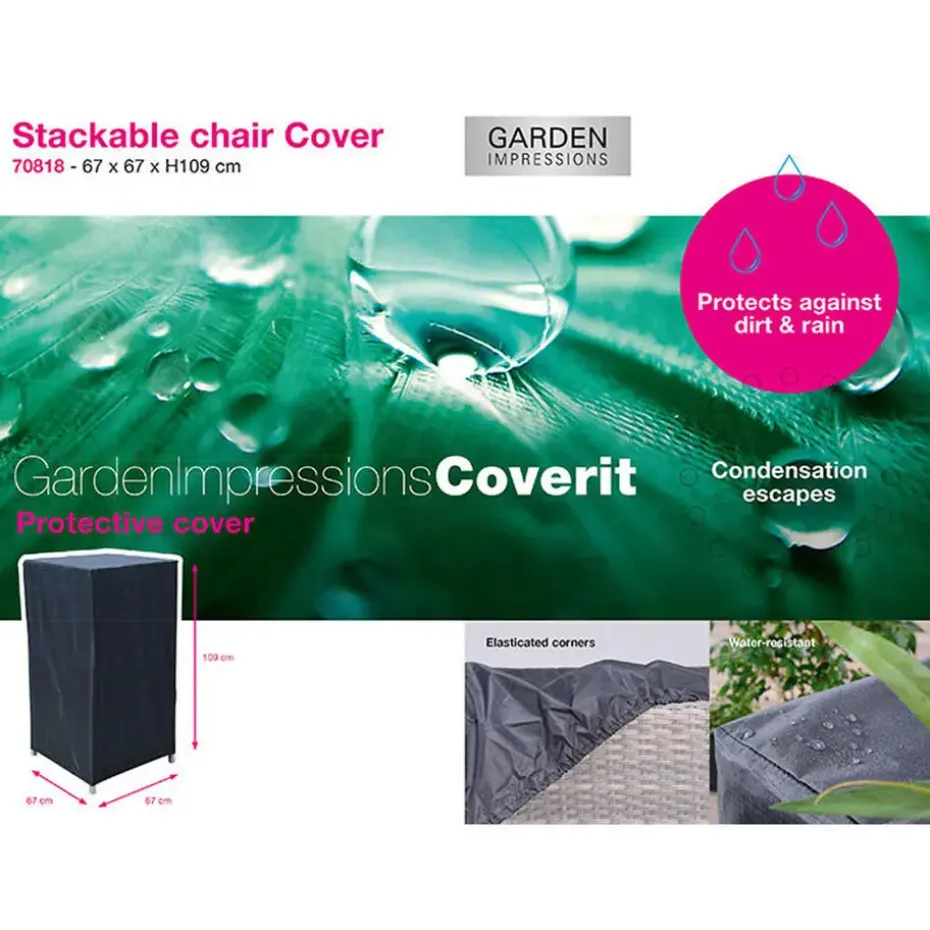 Garden Impressions Stapelbare stoel hoes 67x67xH109 cm