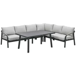 Garden Impressions Tarera lounge dining set 5-delig - donker grijs