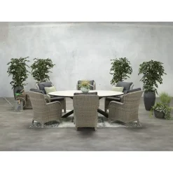 Garden Impressions Tulli tuintafel 220x115 cm - licht bruin