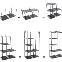 Garderobekast XL - Kledingkast - Opvouwbare Garderobekast Zwart -170x88x45