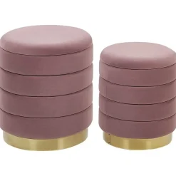 GARLAND - Poef - Roze - 40/33 cm - Fluweel