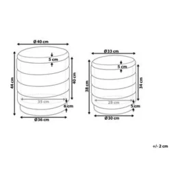 GARLAND - Poef - Roze - 40/33 cm - Fluweel