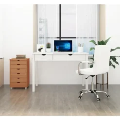 Gava - Bureau met 2 laden in grenen wit