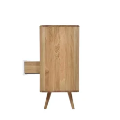 Gazzda Ena Drawer Eikenhouten Ladekast - Naturel / Wit