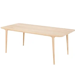 Gazzda Fawn Table Houten Eettafel - 200 x 90 cm - Whitewash Eiken