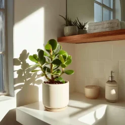 Geldboom - Set van 2 - Crassula ovata - Hoogte 15-25 cm - ø 12 cm