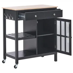 GENOA - Keukentrolley - Zwart - MDF