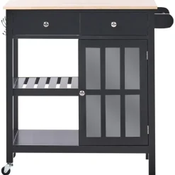 GENOA - Keukentrolley - Zwart - MDF