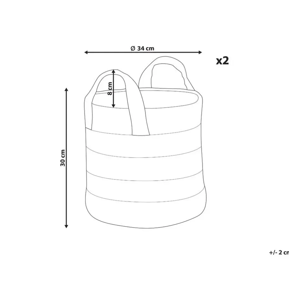 GEREDE - Mand set van 2 - Beige - Jute