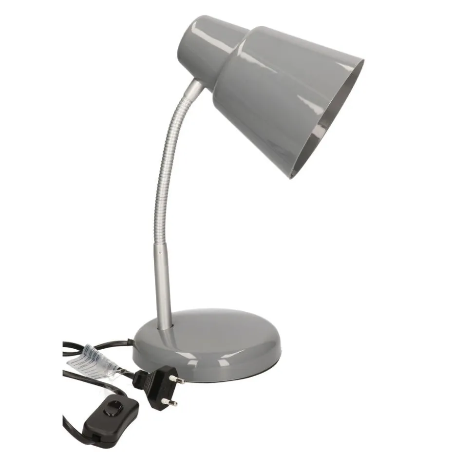Gerim Bureaulamp - grijs - 14 x 34 cm - 40 watt - buigbaar