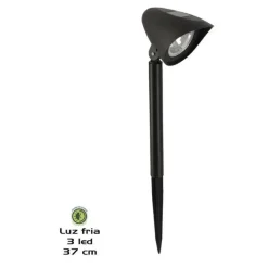 Gerimport - Solar tuinlamp - zwart - LED - oplaadbaar - H37cm