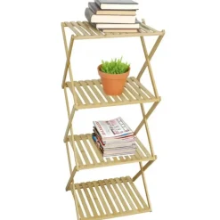 Gerimport Badkamer/keuken rek/organizer - bamboe - opvouwbaar