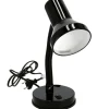 Gerimport Bureaulamp - zwart - 13 x 30 cm - buigbaar