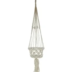 Gerimport plantenpot - macrame touw - Ibiza stijl - plantenhanger