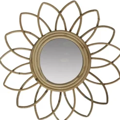 Gerimport Rotan spiegel natuurlijk - sun - 35x4 cm - boho spiegel