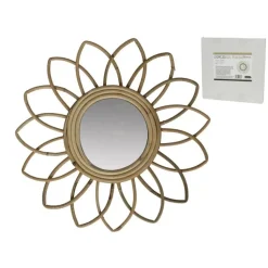 Gerimport Rotan spiegel natuurlijk - sun - 35x4 cm - boho spiegel