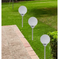 Gerimport Solar tuinlamp/prikspot grote bol - H56 cm