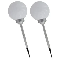 Gerimport Solar tuinlamp/prikspot grote bol - H56 cm