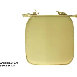 Gerimport Stoelkussen Anna - buiten - geel - 39x3 cm